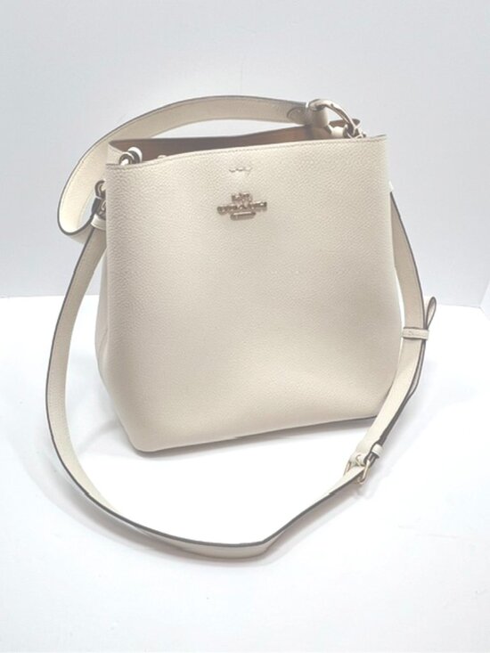 Coach Handbags - Coach Leather Town Bucket Shoulder/Crossbody Bag w/Detachable Strap in Chalk